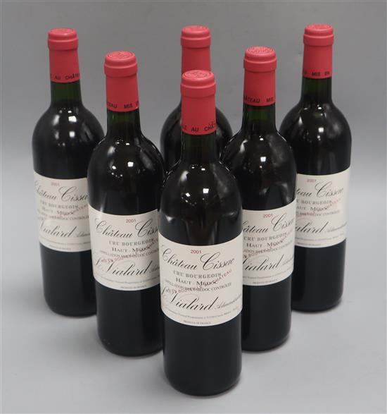Six bottles Chateau Cissac Cru Bourgeois - Haut Medoc 2001